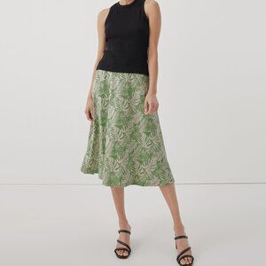 PACT Women's Sweet Floral Tropical Cayenne Fit & Flare Midi Skirt